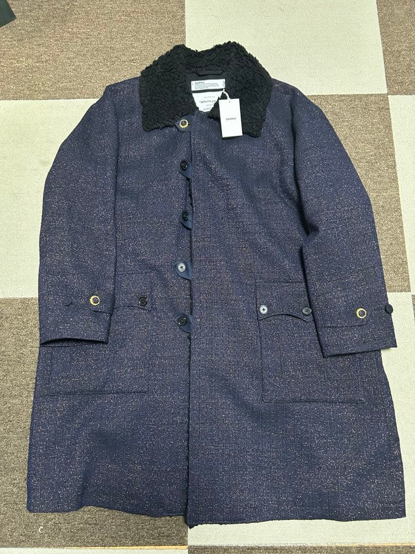 DAIRIKU / ダイリク Big-Sleeve Tucked Tweed Coat（ステンカラー