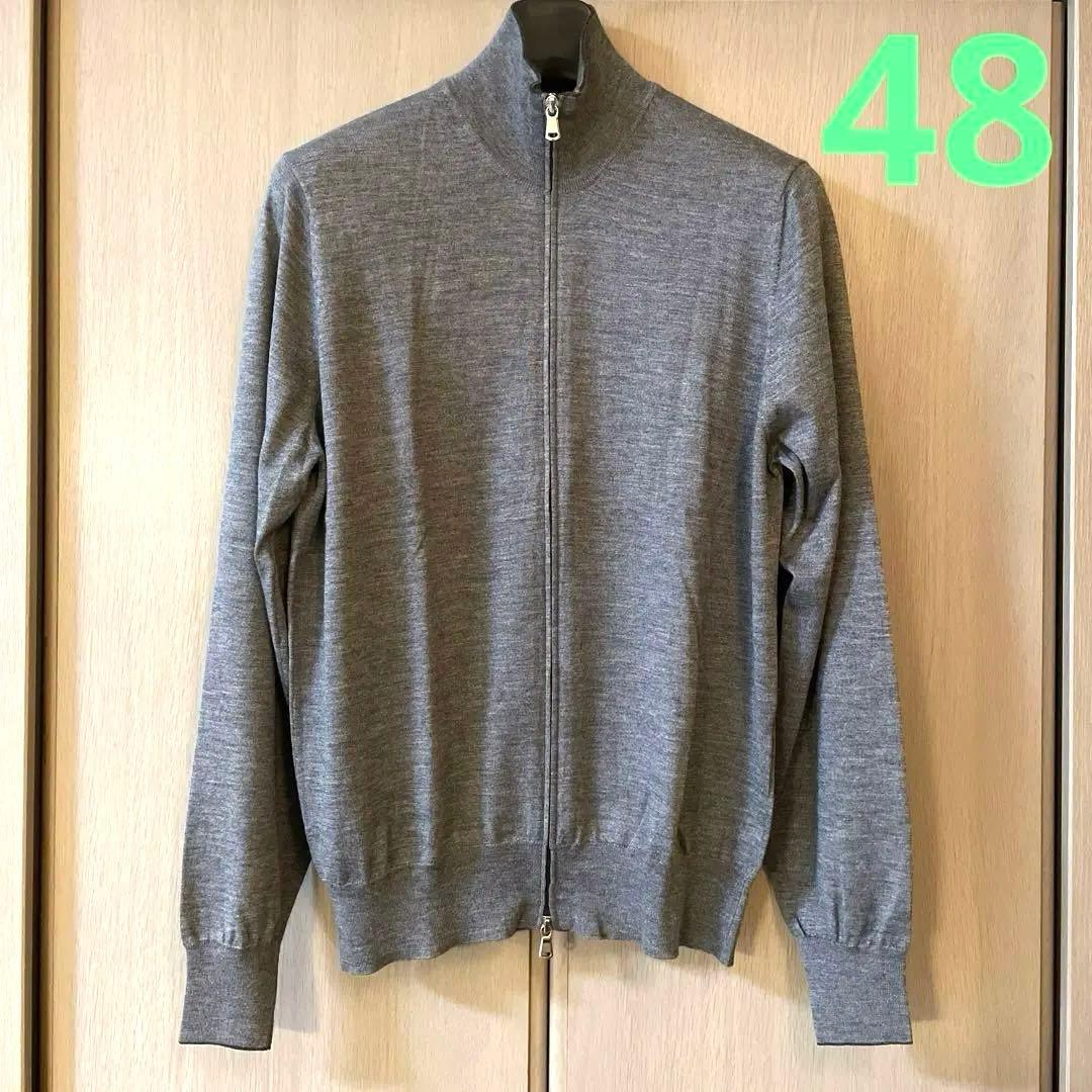 ①ブルネロクチネリ カシミヤシルク ダブルジップカーディガン