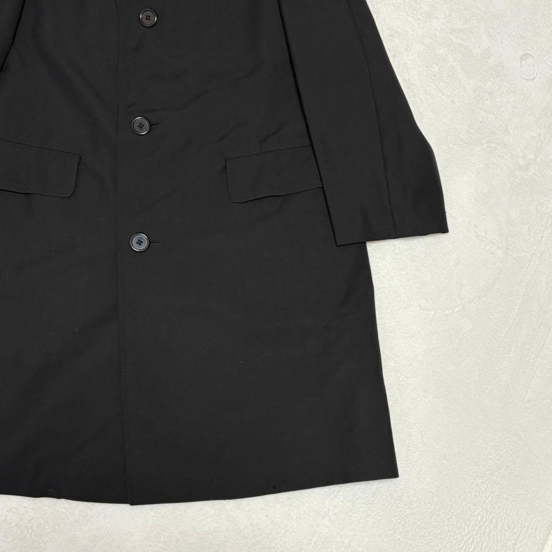 アクアスキュータム 英国製 ウールモヘア チェスターコート ブラック