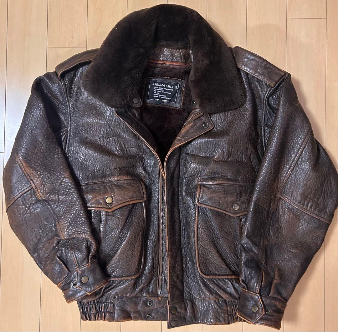 URBAN HILLS ダークブラウン G-1フライトジャケット - メルカリ