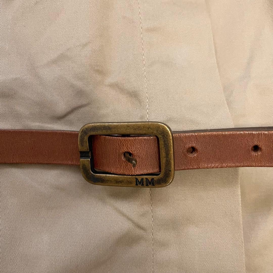 マックスマーラ シャツワンピース ベルト付き プリーツ 銀タグ ベージュ 36