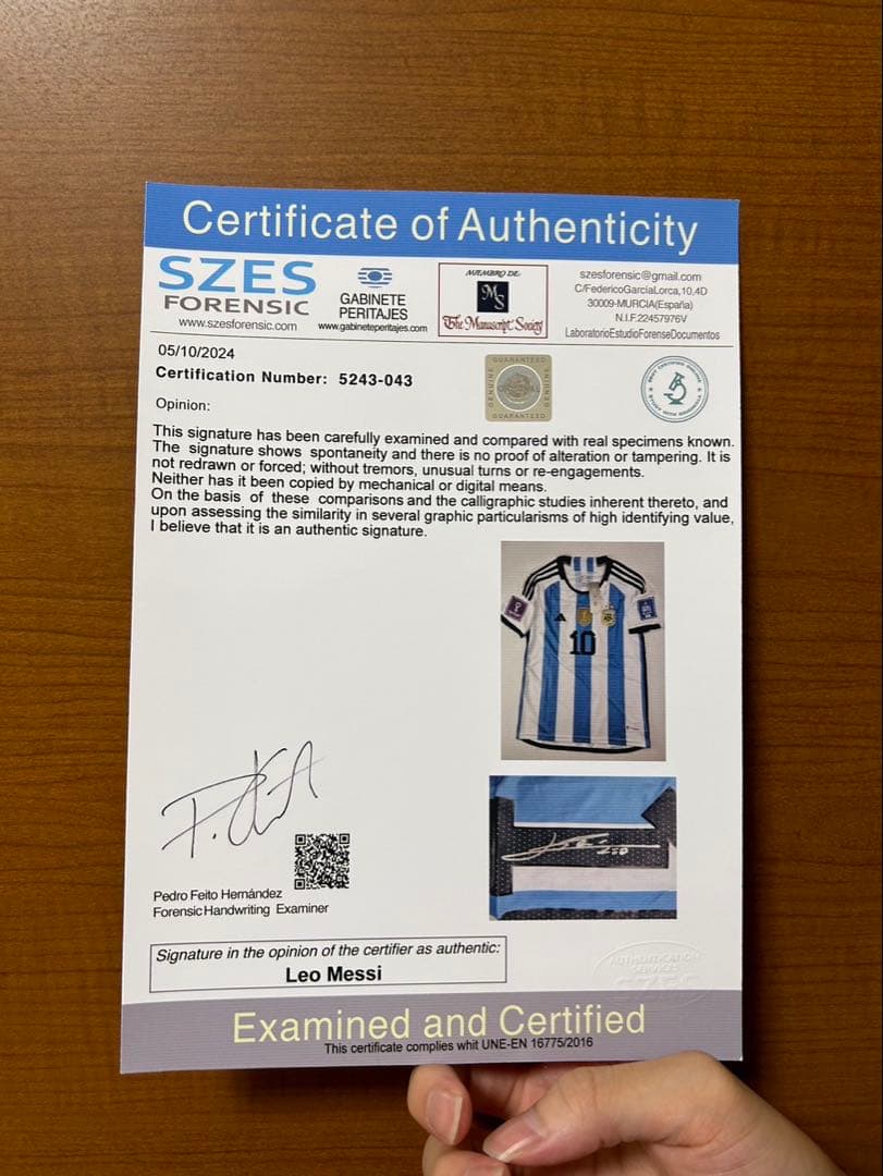 メッシサイン入りシャツ10番~鑑定書付き~】アルゼンチン代表 - メルカリ