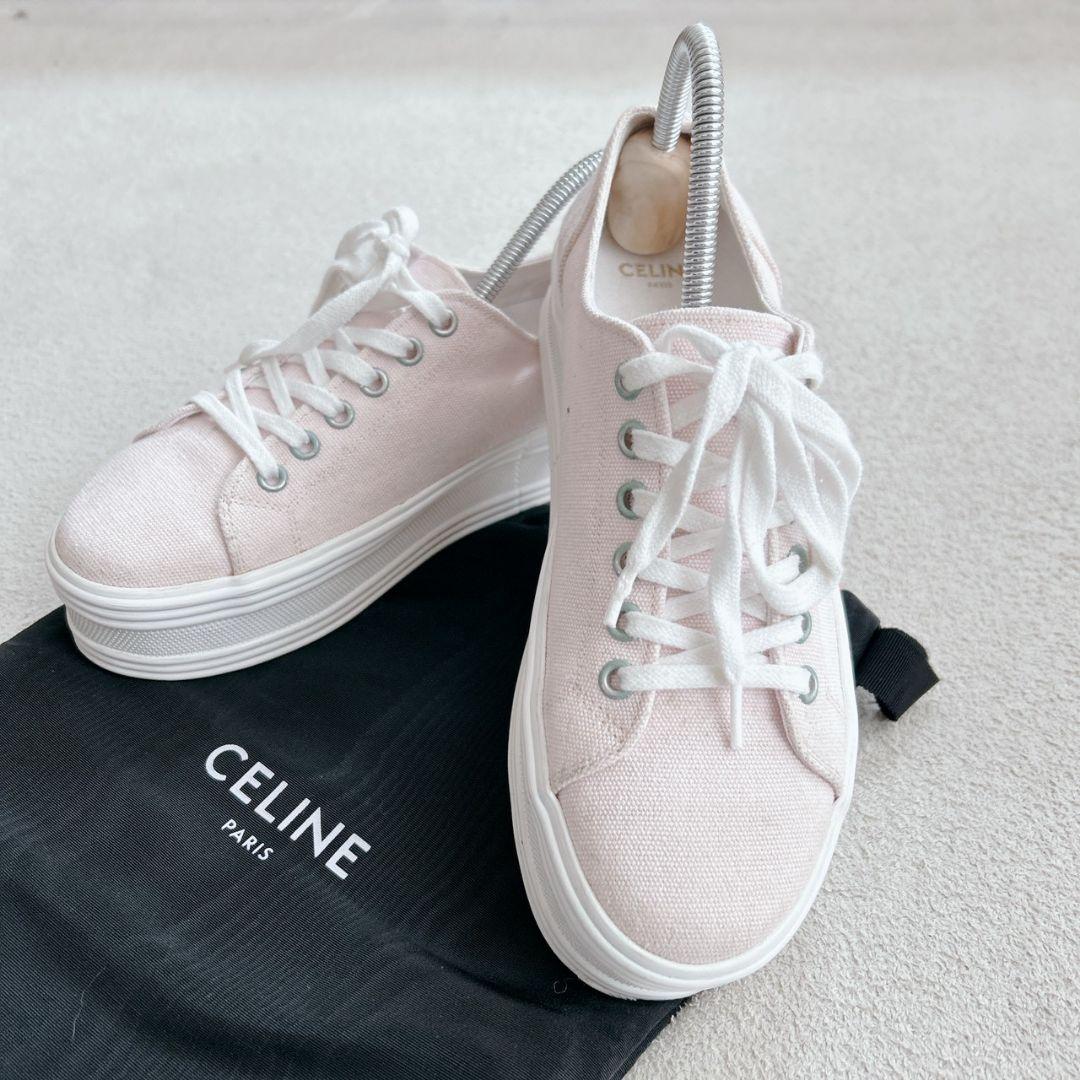 セリーヌ ジェーン トリオンフ プラットフォーム キャンバス