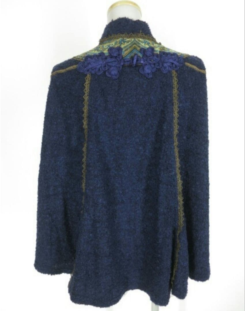 新品 OZZ ONESTE 編み上げ付きパイルニットケープ /オッズオネスト Oの