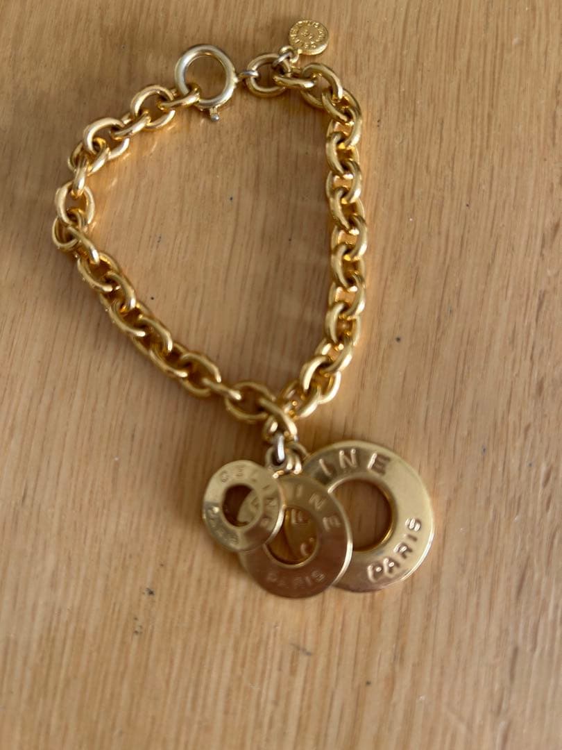 セリーヌ　ブレスレット　中古 CELINE(セリーヌ) ハンドカフチェーンブレスレット シルバー｜【公式