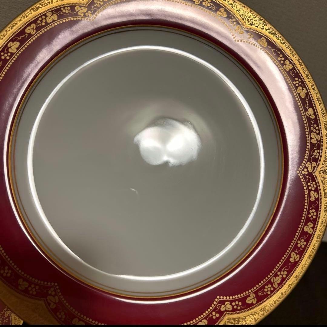 大倉陶園　アレキサンドリーヌ　ディナープレート　25.5cm 金彩マロン