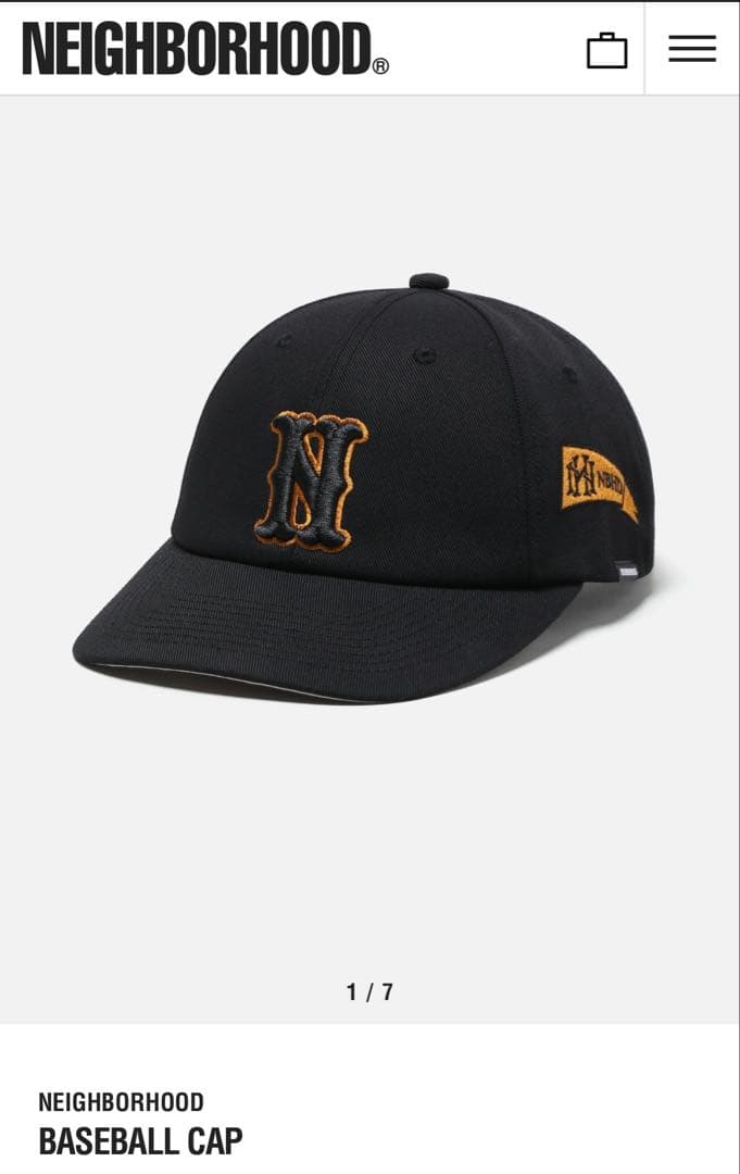 ク*オ様 NEIGHBORHOOD BASEBALL CAP ブラック×ゴールド Neighborhood Baseball Cap | Black Gold