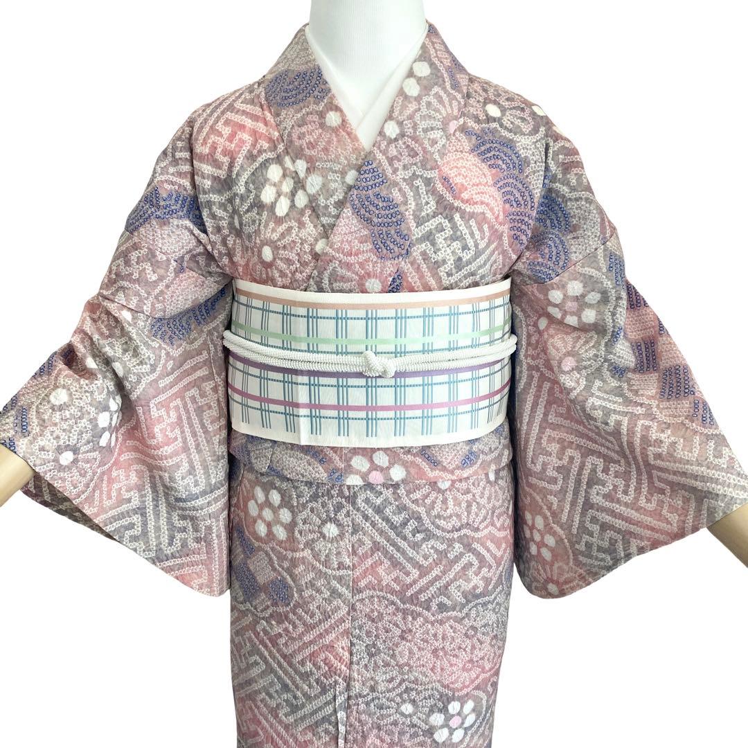 ★ ちぃです★ 古典文様　有松絞り　絞り染め　絞り浴衣　総絞り　NO3 Amazon.co.jp: 本藍染 有松絞り 鳴海 総絞り 浴衣 単衣 市松 花 青藍系