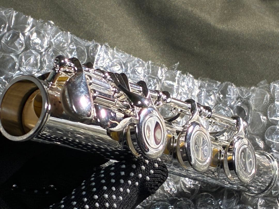 H足部管 銀メッキ洋銀製 C管フルートの高音安定、音色リッチ