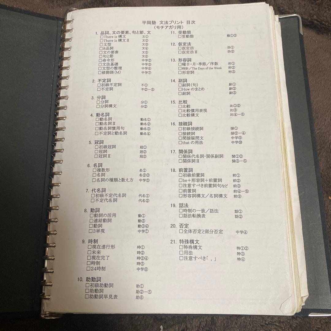 平岡塾 英文法プリント - メルカリ