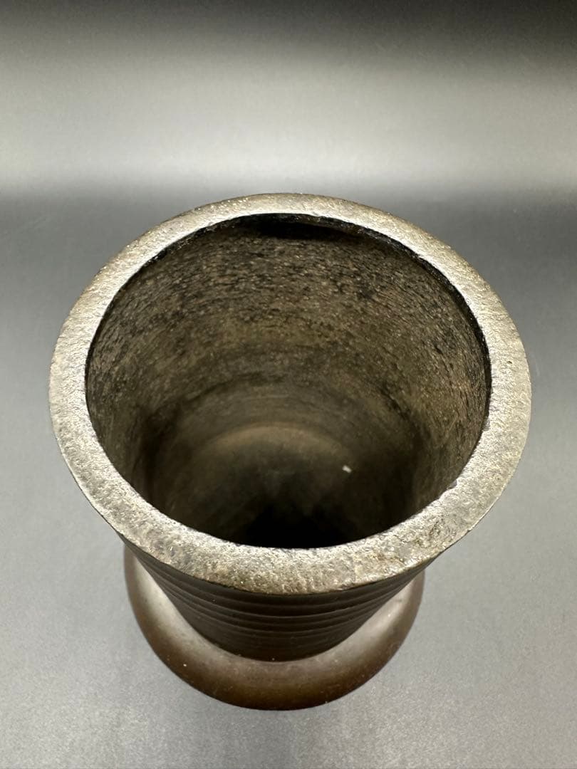 銅製 花生 筆入れ 江戸時代 金工 骨董 古美術