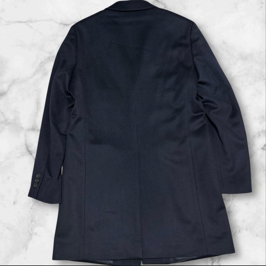 UNIQLO カシミア混 ネイビー チェスターコート Lサイズ