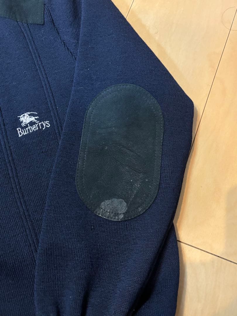 90s英国製 Burberrys ネイビー 肘当付 - メルカリ