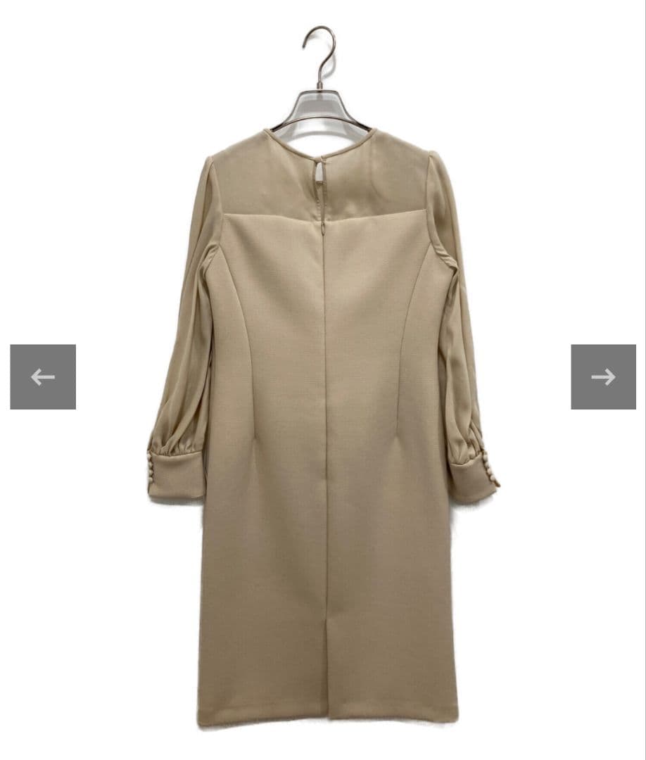 新品 アナイ ダブルクロス Iラインワンピース フォーマル ベージュ系