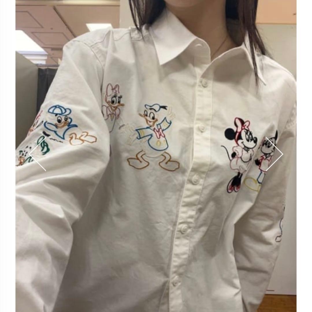 なつめ様【ディズニー×マウジー】ミッキー ダンガリー シャツ 刺繍の