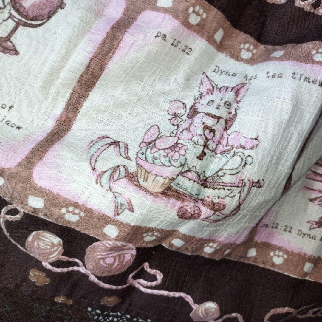 激レア 懐古 ロリータねこNEKOラプソディー柄jsk