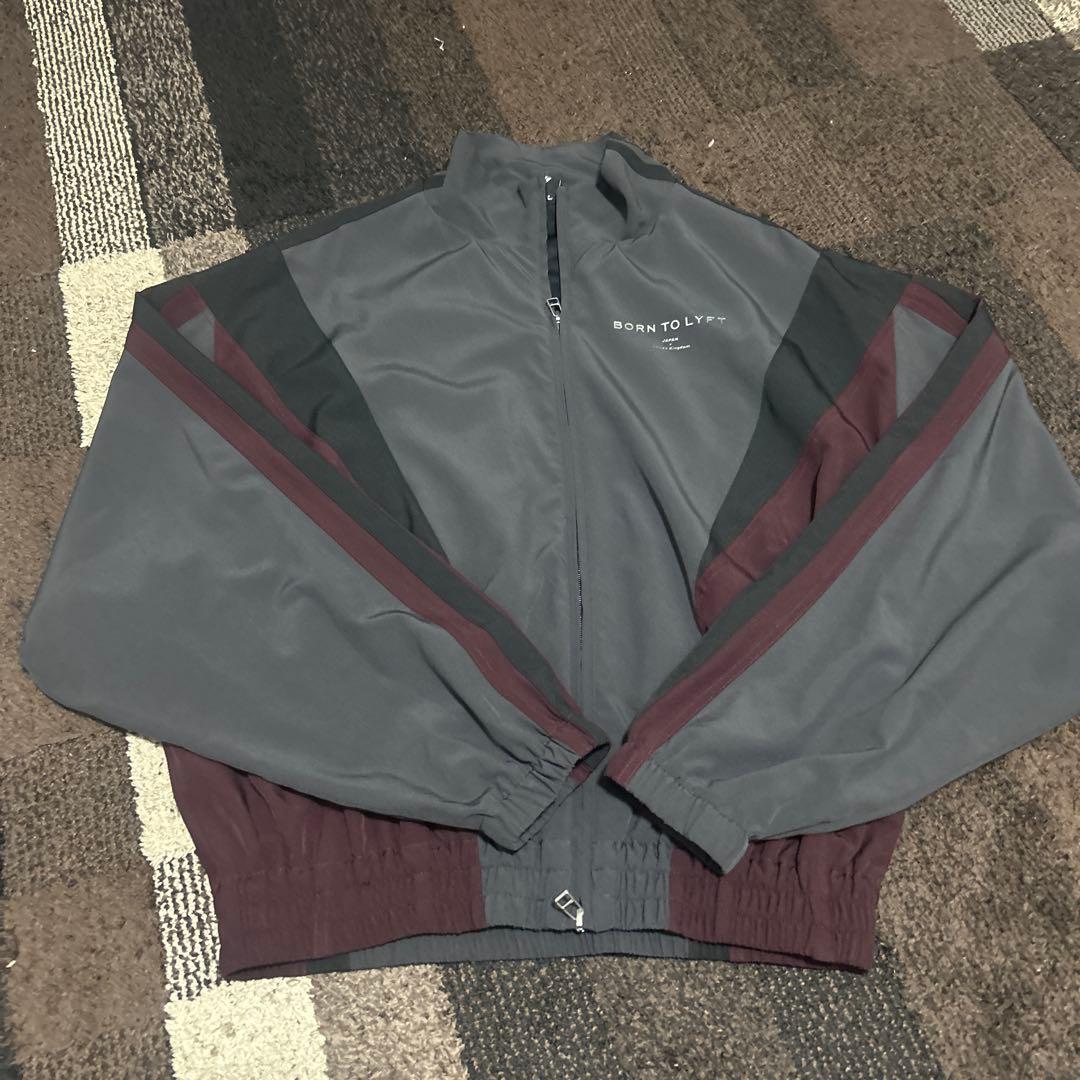 LYFT ナイロンジャケット M グレー/バーガンディ