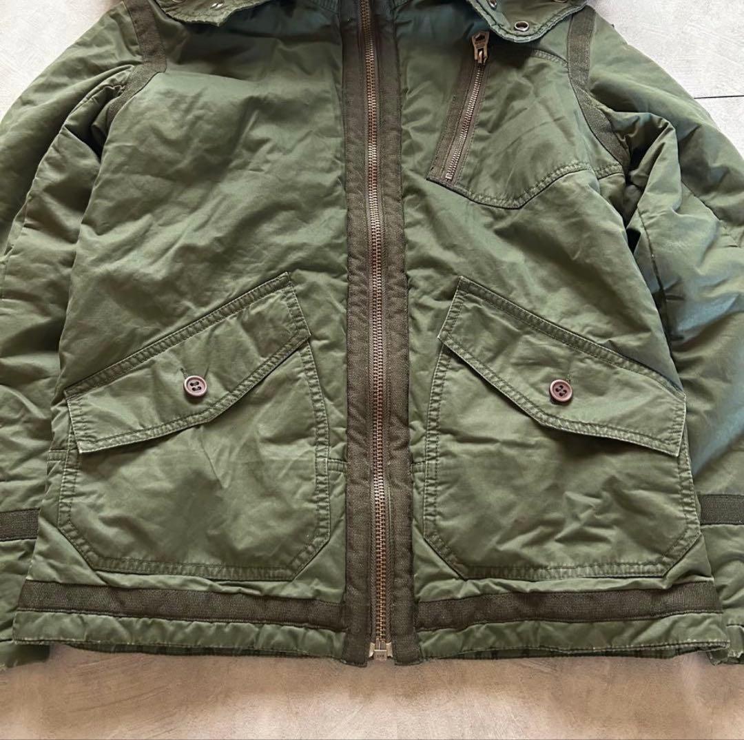 diesel grunge fur military jacket khaki - メルカリ