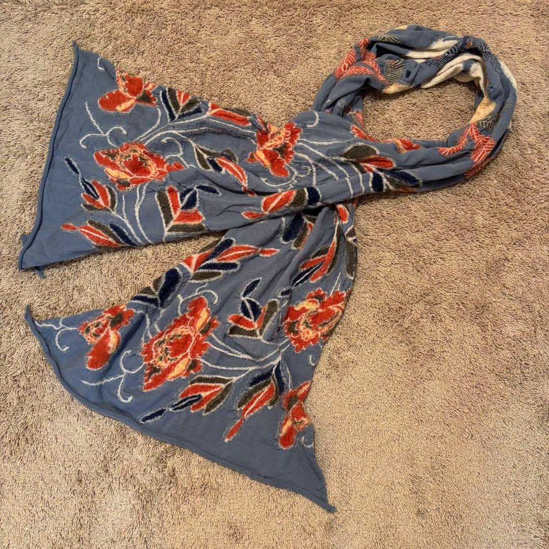 希少 KAPITAL キャピタル 縮絨ウール マフラー KAPITAL（キャピタル）縮絨ウール 縮絨ウール Alaska Ravenマフラー