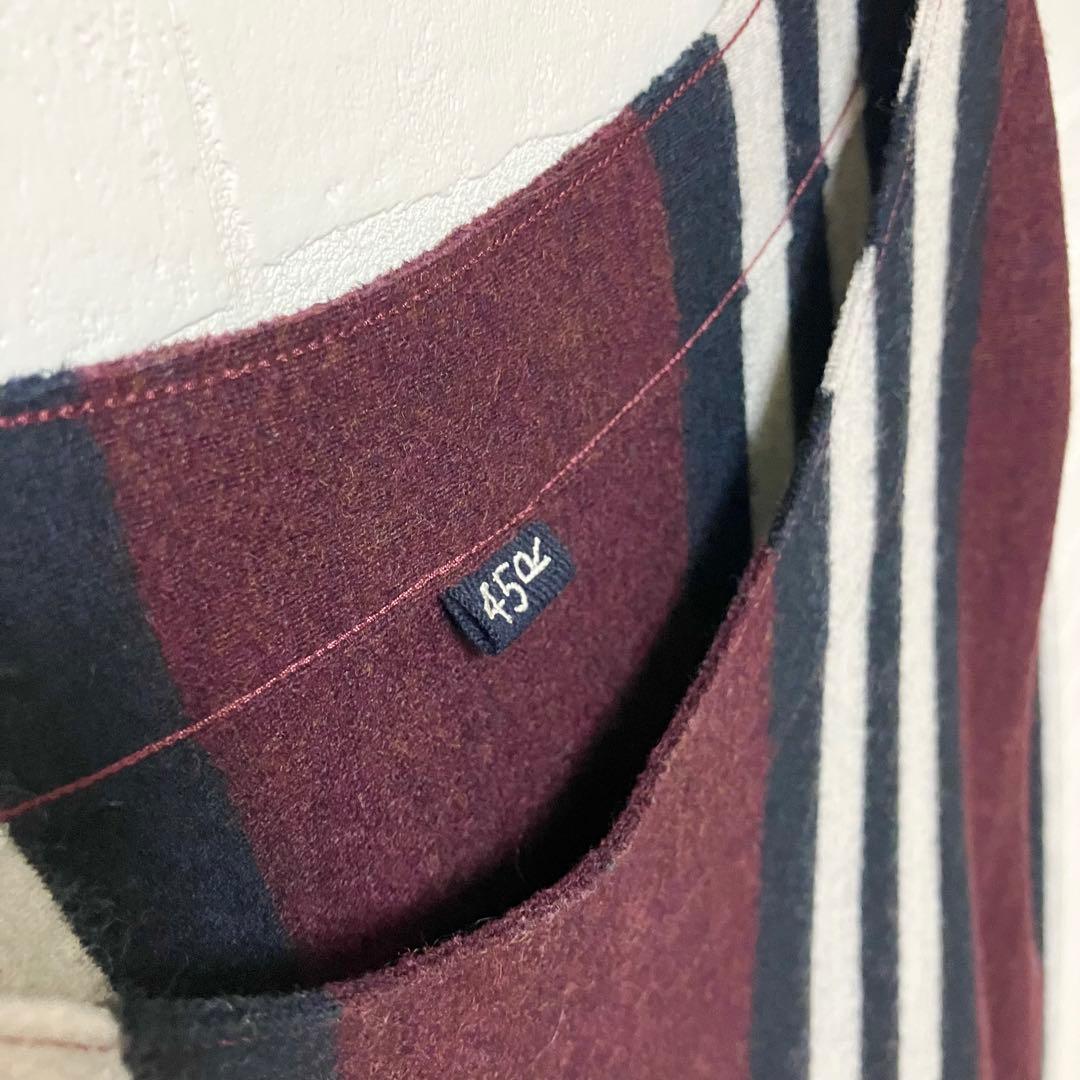 45R 45rpm ロングワンピース 0 ウール ボルドー バーガンディ