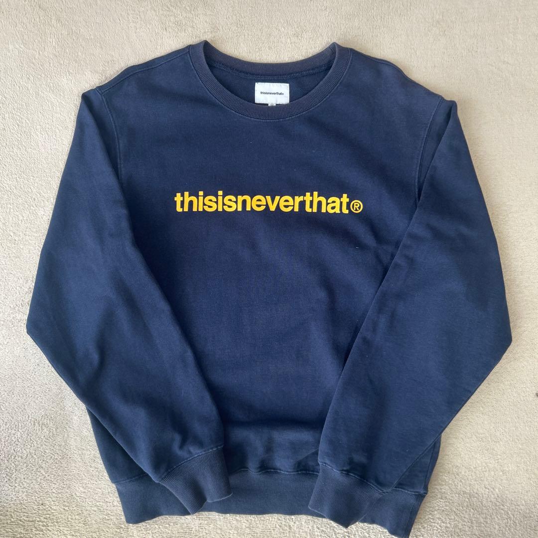 thisisneverthat ネバザ トレーナー スウェット ネイビー 紺 thisisneverthat ネイビー ロゴスウェット thisisneverthat ロゴ