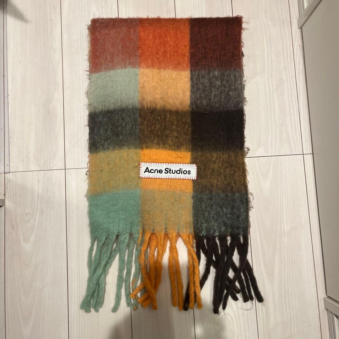 Acne Studios チェック柄マフラー オンライン
