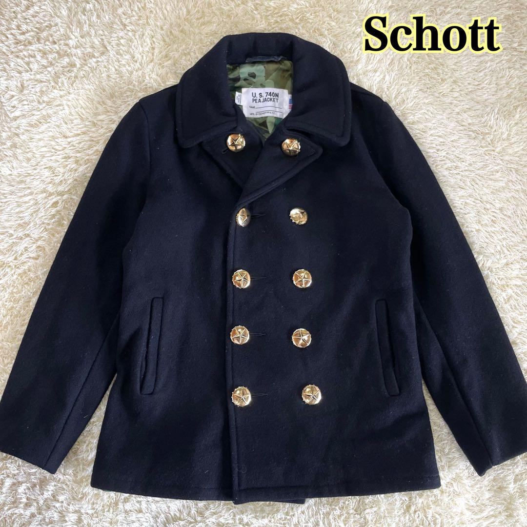 希少✨ショット Schott ピーコート USA製 金ボタン DRESSCAMP - メルカリ