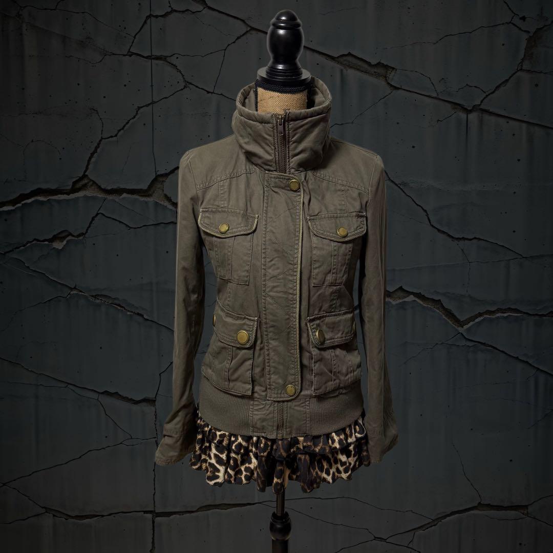 y2k 00s❤︎グランジ ギミック ミリタリージャケット y2k 00s archive ギミック モッズコート 平成ギャル グランジ 黒