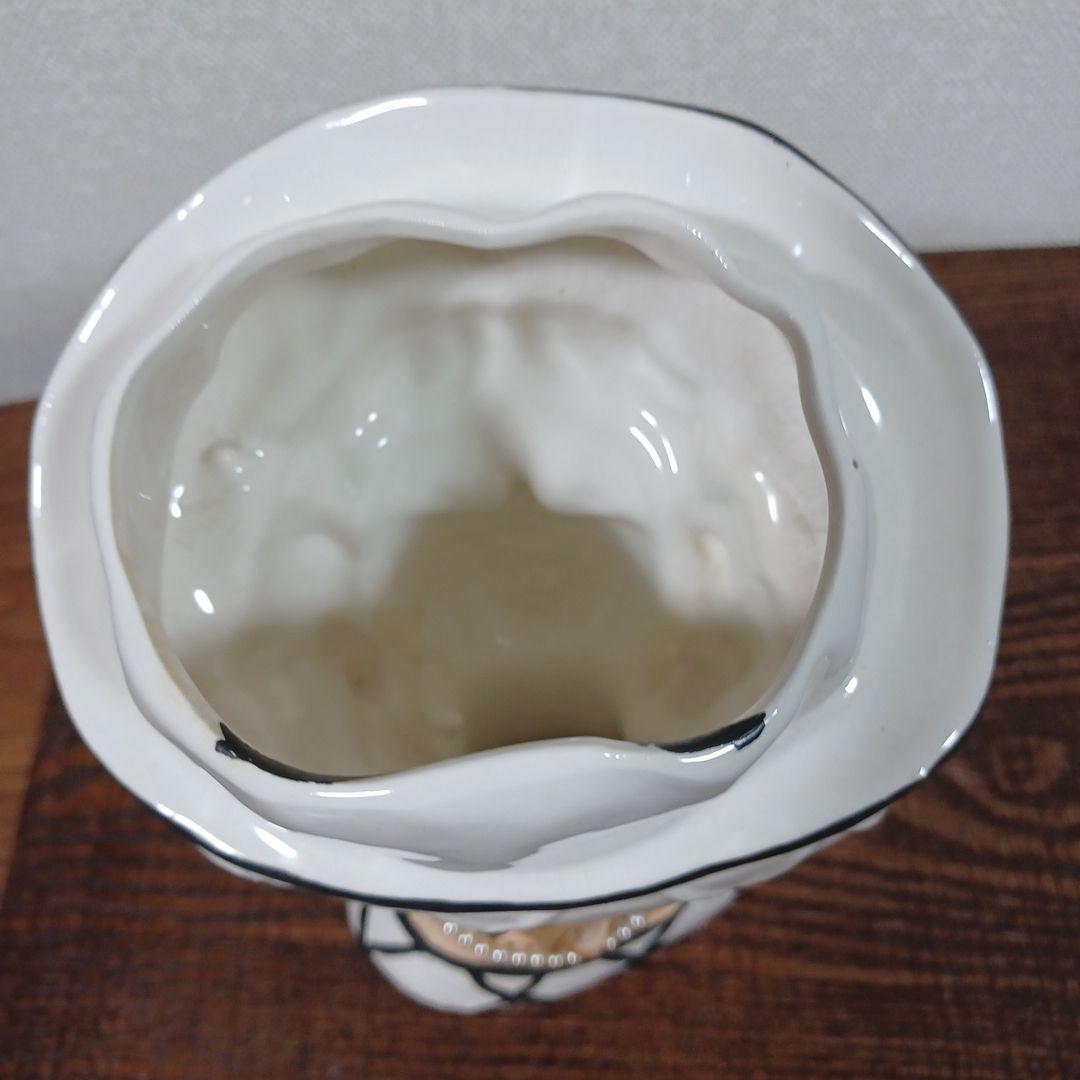 ビンテージ レディヘッドベース 白い帽子を被った女性の陶