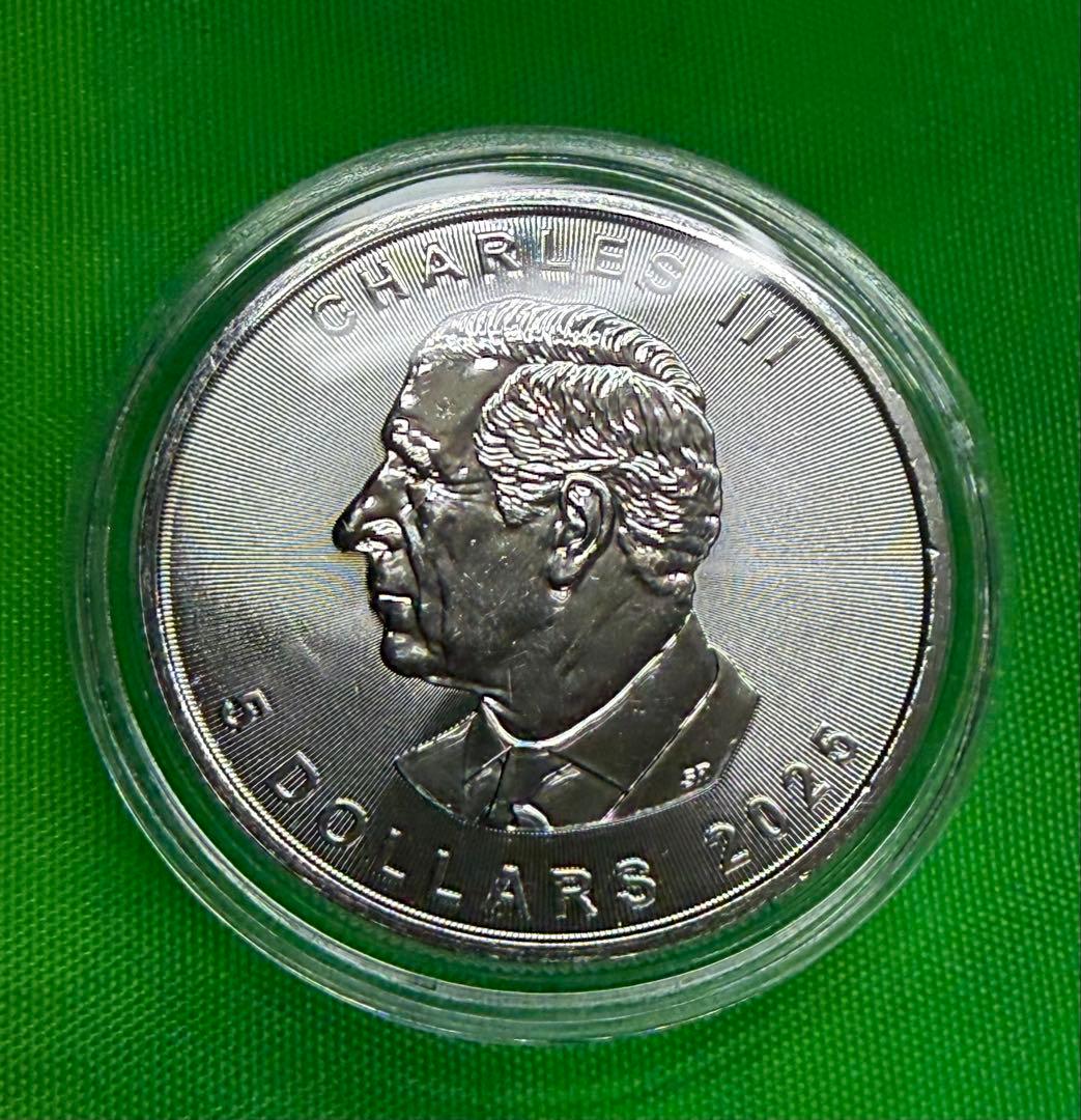 カナダ 2025年 チャールズ3世 銀貨 5ドル クリアケース付き保証書付
