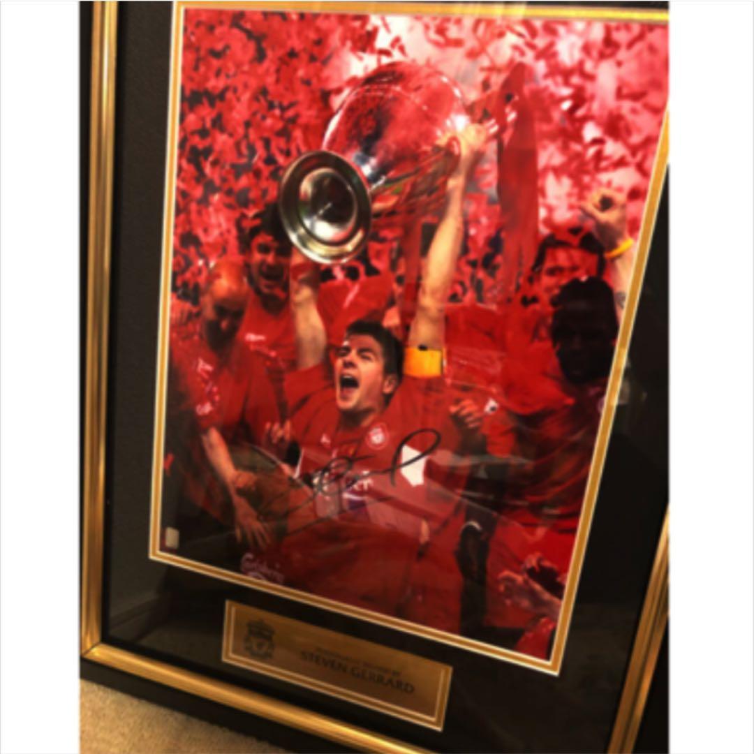 スティーブンジェラード直筆サインフォト(額入り) - メルカリ