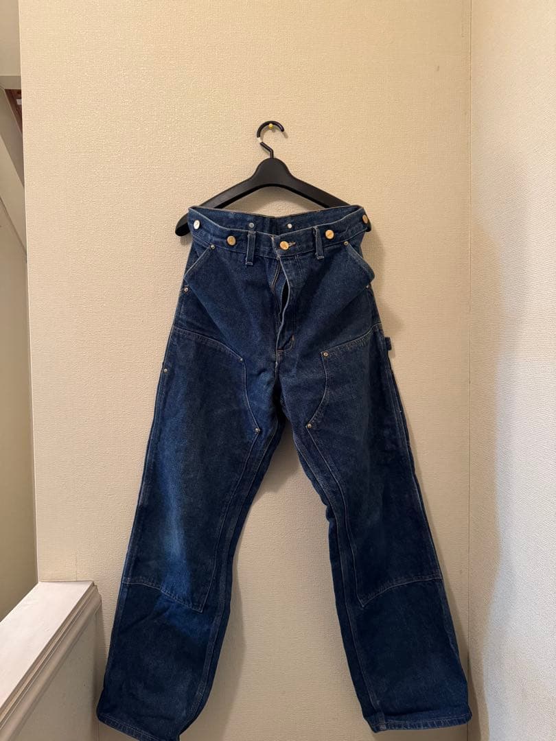 カーハート ダブルニー　デニム 2626 カーハート ダブルニー デニムパンツ サスペンダー付き W36 | San