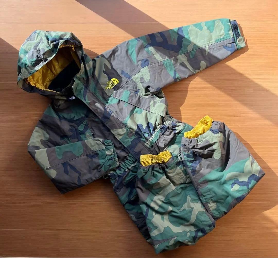 THE NORTH FACE 子ども用　　迷彩　ジャンプスーツ　120cm THE NORTH FACE】 ウインドブレーカー 子供服 キッズ カモフラージュ