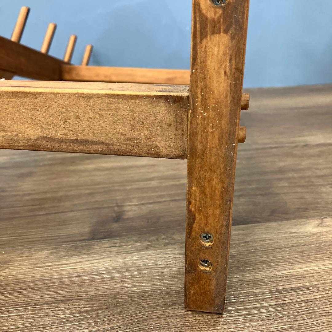 A-2 昭和レトロ 木製 包丁スタンド マガジンラック アンティーク調 6段