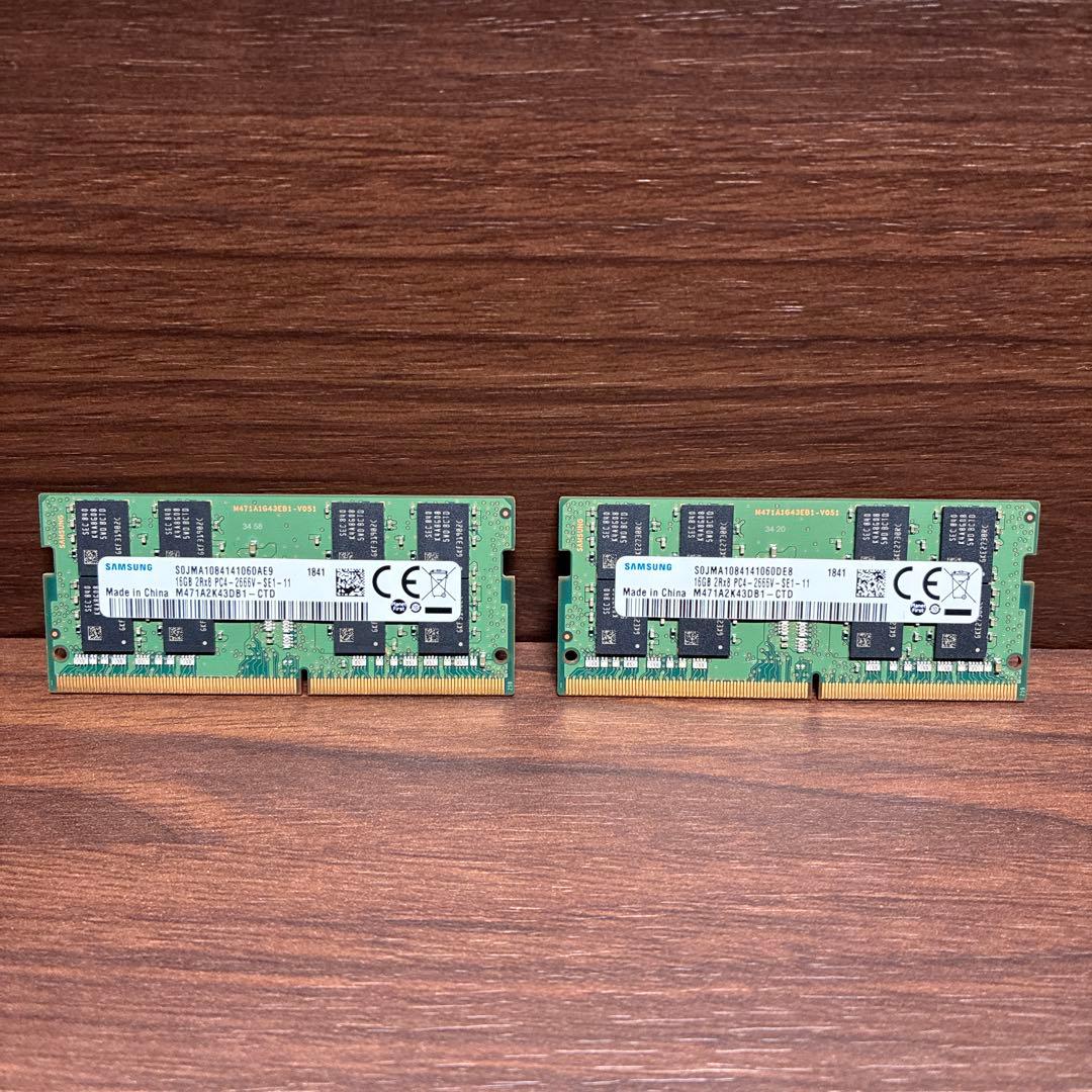 と*こ様 Samsung メモリー 32GB DDR4 2666MHz 16GB Samsung 32GB DDR4 2666MHz RAM Memory Module for Laptop Computers