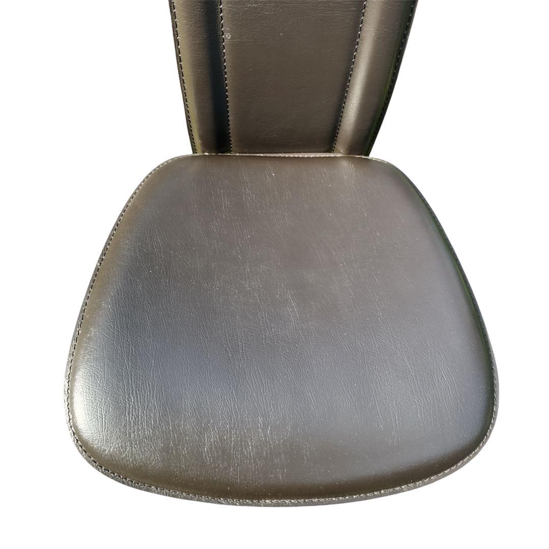 良品〛大塚家具 ハイバックチェア 椅子 本革 牛革 2脚セット 8391 □IDC