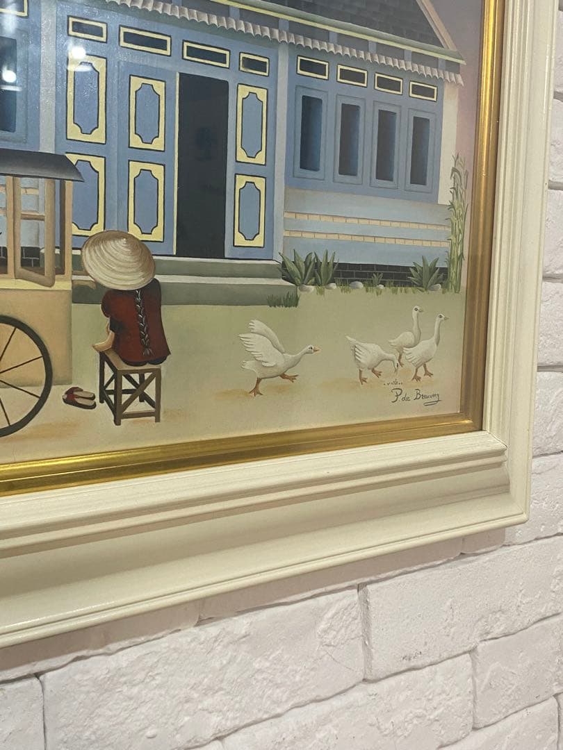 ⭐️全国送料無料】油絵 キャンディー売り6号 絵画 アンティーク 輸入