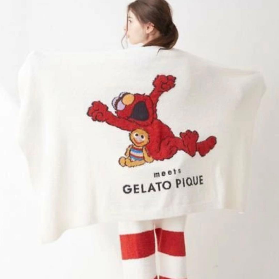 新品 ジェラートピケ セサミストリート エルモ ジャガードブランケット