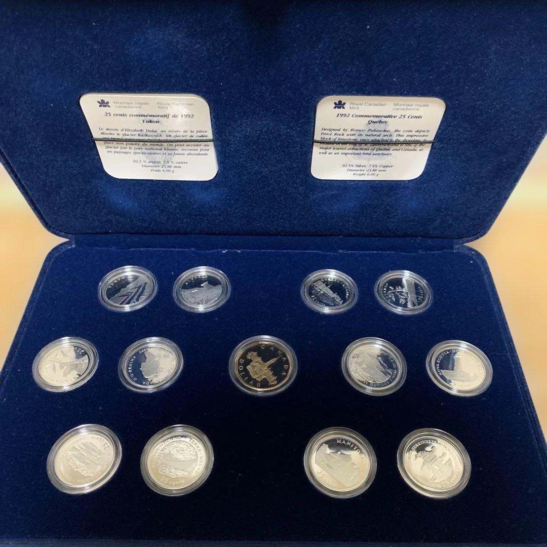 1992年カナダ銀貨12クォーター硬貨　125周年記念92.5%銀 1992年カナダ銀貨12クォーター硬貨 125周年記念92.5%銀