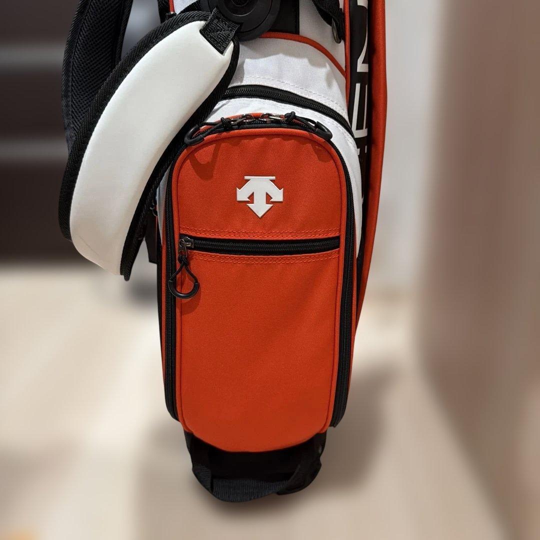 デサントゴルフ スタンドキャディーバック オレンジ/ホワイト 9型 47