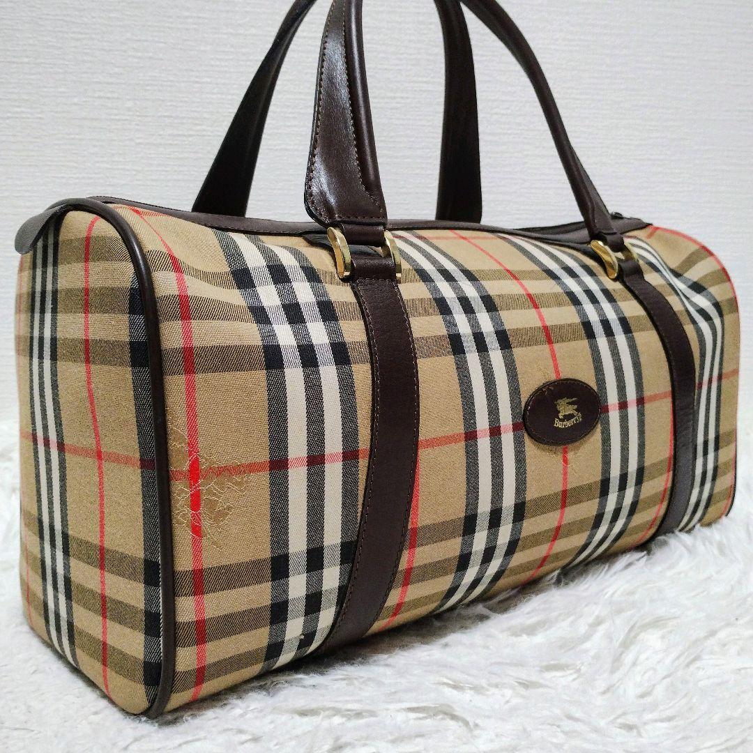 Burberrys バーバリー ノバチェック ミニボストンバッグ シャドーホース