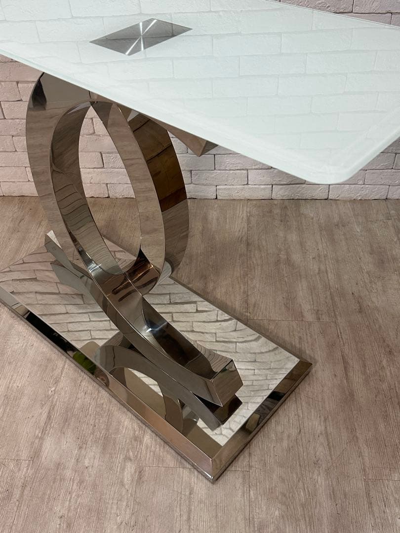 東京都23区配送無料】定価25 コンソール 強化 ガラス テーブル サイド