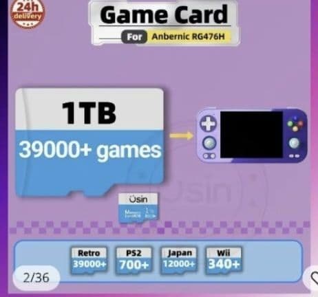 ハンドヘルドゲーム エミュレータ 中華機 HDD 6TB Anbernic