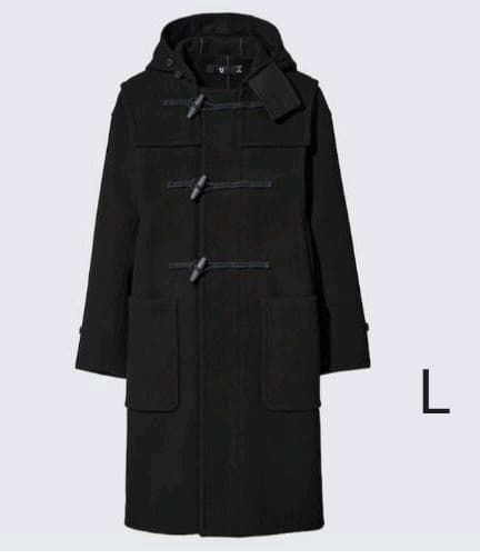 UNIQLO +J ウールオーバーサイズダッフルコート 黒 L サイズ