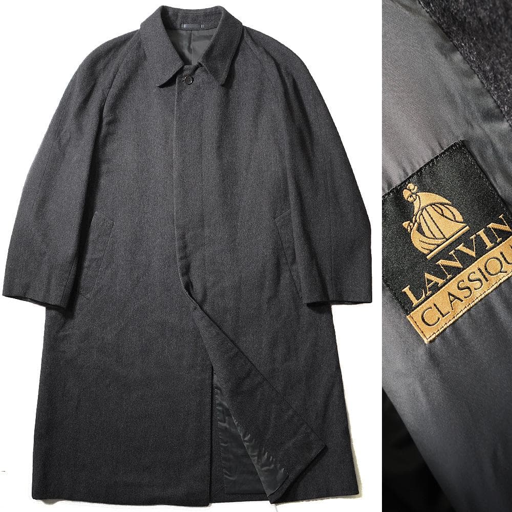 LANVIN ランバン カシミヤ バルマカーン コート ステンカラー R50