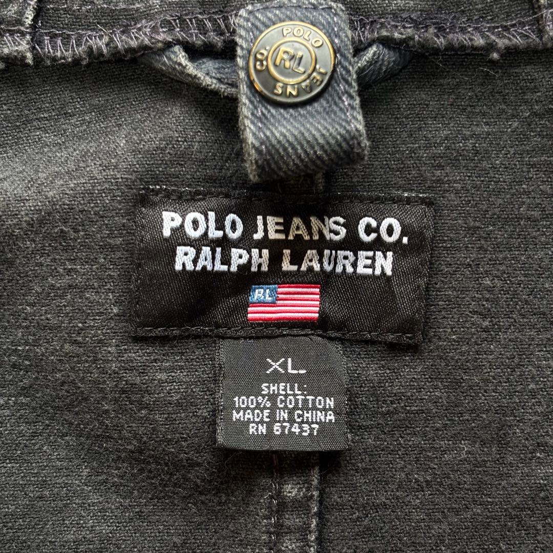 90s】Ralph Lauren black denim mods coat - メルカリ