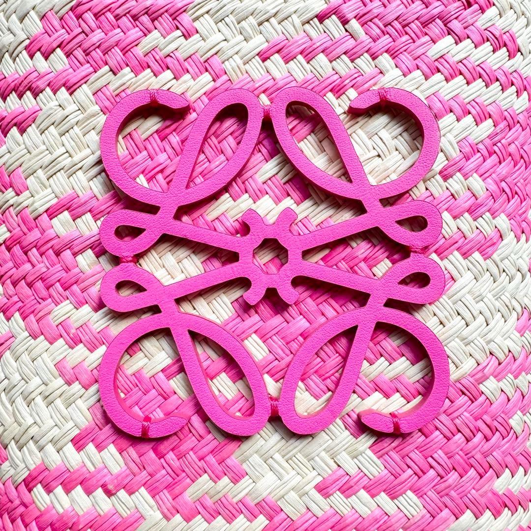 LOEWE ロエベ スクエアポケット ピンク アナグラム バケット