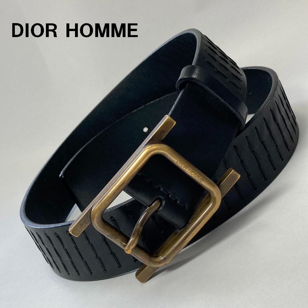 ディオールオム Dior Homme Hバックル ステッチベルト85 エディ期