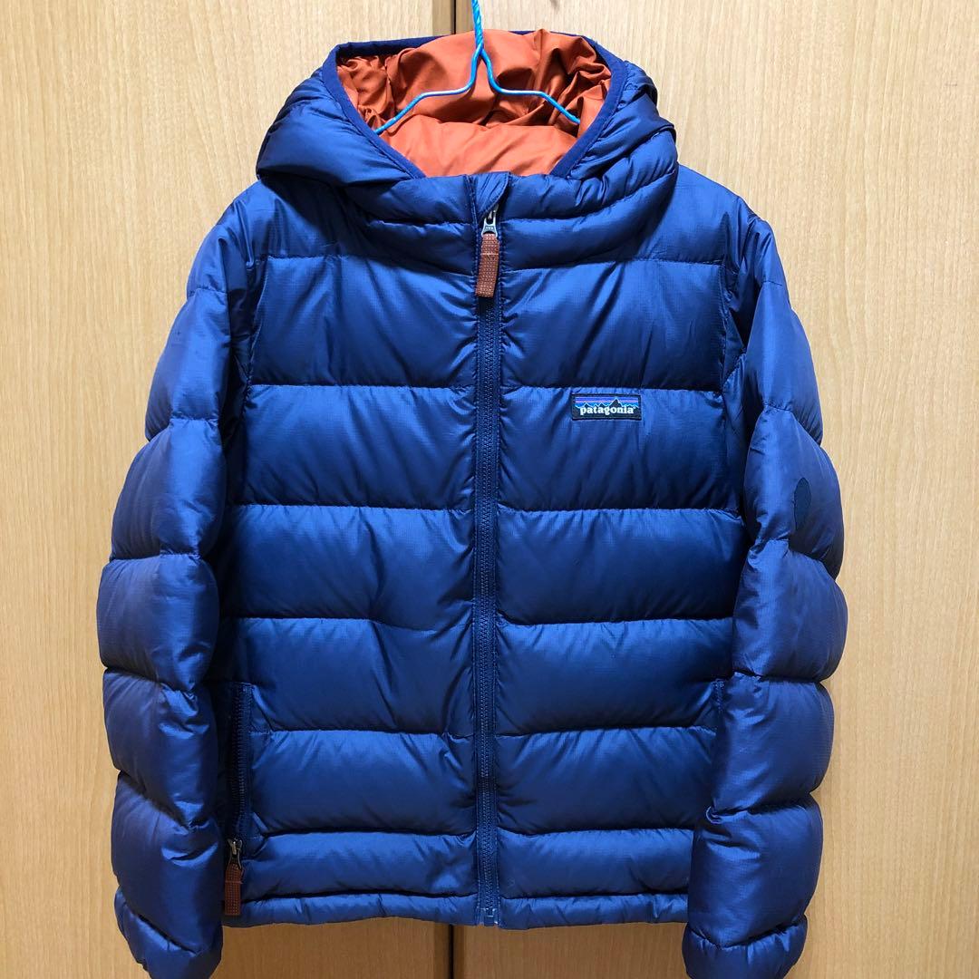 パタゴニア キッズ ハイロフトダウンセーターフーディー ネイビー XS