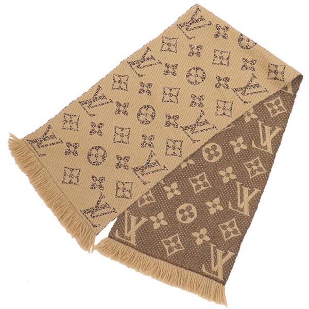 美品】【限定品】LOUIS VUITTON ロゴマフラー ベージュ - メルカリ